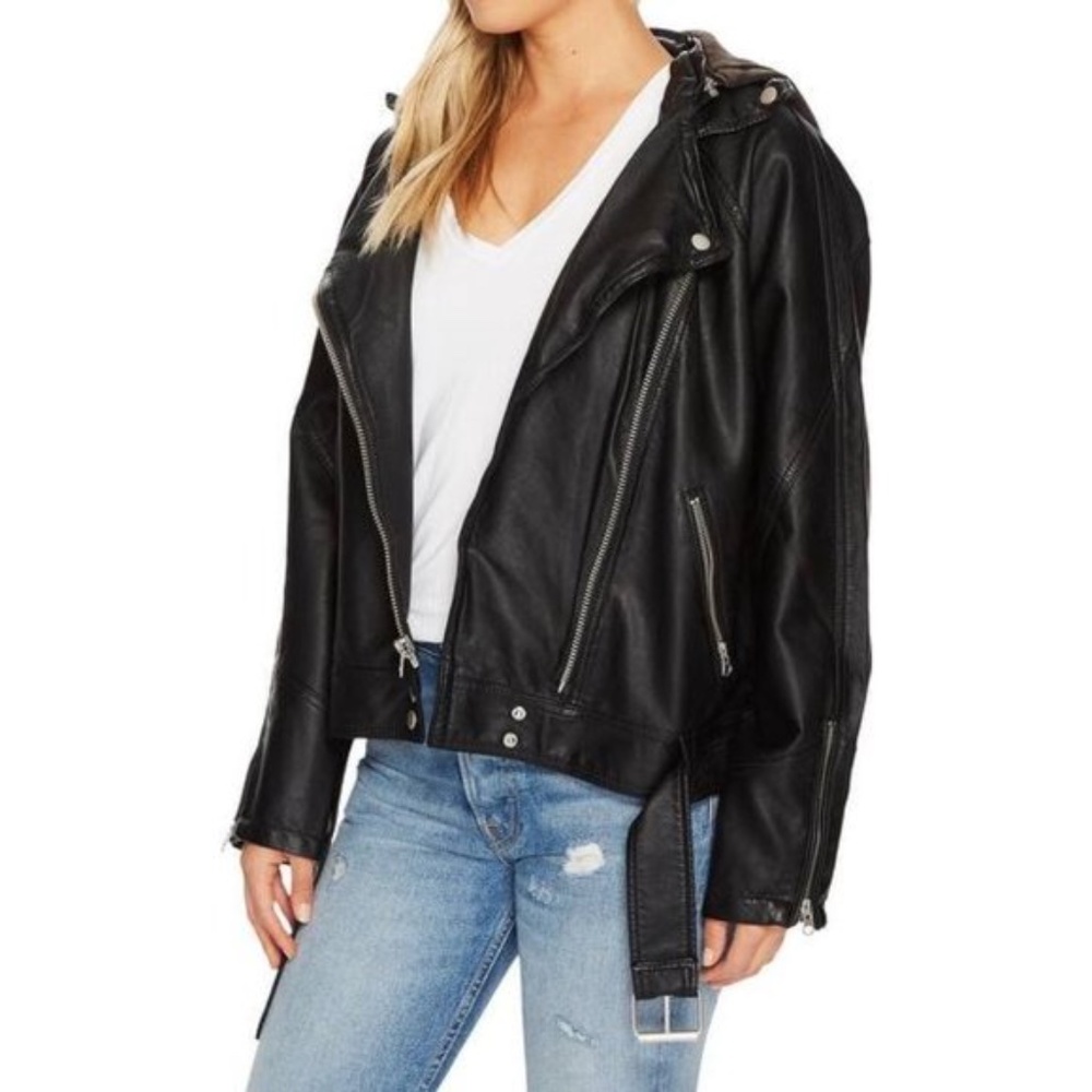 Free People Leather Moto Jacket
